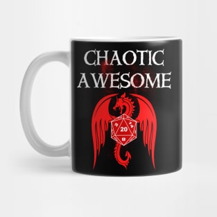 Chaotic Awesome Dragon Dice Tabletop RPG DM Gift Mug